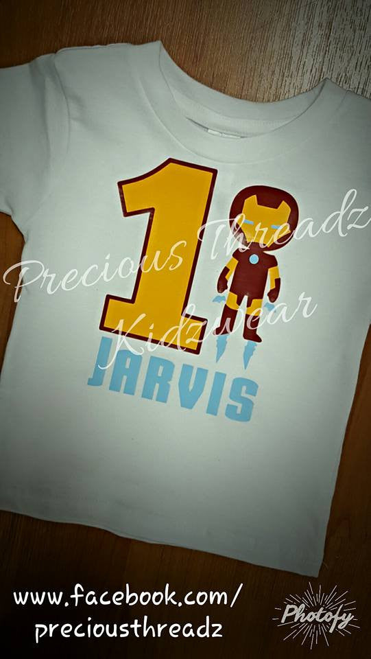 iron man birthday shirt