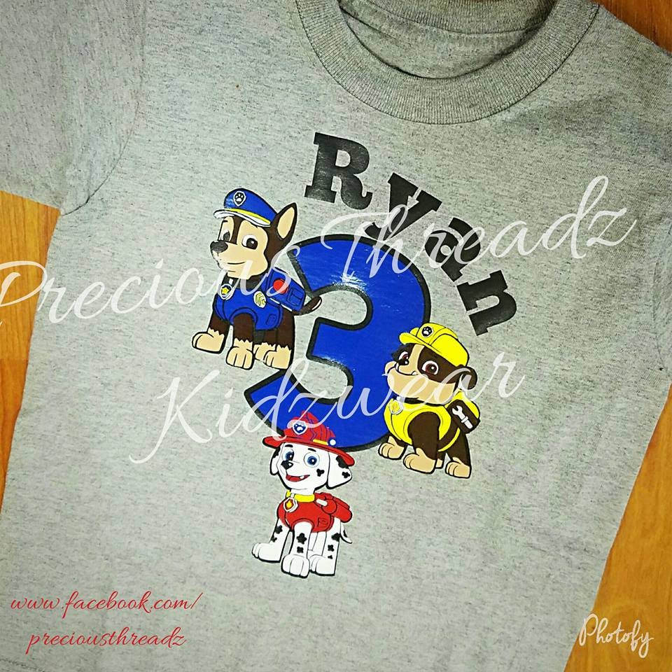 Boutique Shirt Birthday – Patrol Precious Threadz Paw (Boy)