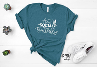 GRAPHIC TEE - Anti Social Butterfly | Loner | Antisocial | Tee shirt |  Ready to Wear  | Snarky/Humorous | Graphic Tee