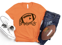 SCREEN PRINT | Browns Cheer, Football, Grunge, Football, Transfer, Orange and Brown Football