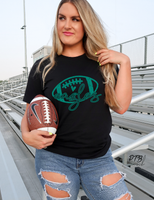 GRAPHIC TEE - Eagles Tee | Unisex Shirt | Short Sleeve | Graphic Tee | Unisex Tees | Football Mom | Black and Teal | Cheer | Cheer Mom