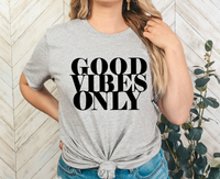 GRAPHIC TEE - Good Vibes Only | Retro | Hippie | Motivate | Inspire | Short Sleeve | Graphic Tee | Unisex Tees |