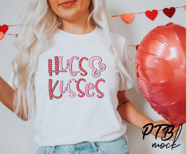 GRAPHIC TEE - Hugs & Kisses | Hugs and Kisses | Valentines Day | Love | Short Sleeve | Graphic Tee | Unisex Tees |