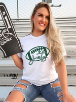 GRAPHIC TEE - Jets Tee | Unisex Shirt | Short Sleeve | Graphic Tee | Unisex Tees | Football Mom | Green and White | Cheer | Cheer Mom