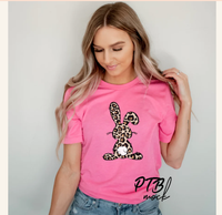 SCREEN PRINT - Leopard  Bunny Cheetah Print | Easter | Screen Print Transfer | Full Color | Religious | Spiritual | Cheetah |