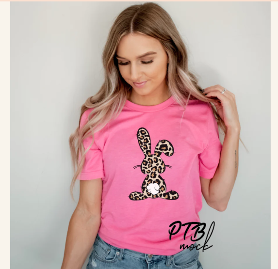 GRAPHIC TEE - Leopard Bunny Cheetah Print | Easter | Graphic Tee | Unisex Shirt  | Religious | Graphic Tee