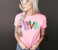 GRAPHIC TEE - Love Easter Bunny Spellout | Easter | Graphic Tee | Unisex Shirt | Finished Tee