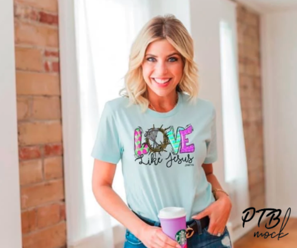 GRAPHIC TEE - Love like Jesus  | Unisex Shirt | Short Sleeve | Easter | Bible Verse | John 3:16 | Religious/Spiritual/Faith