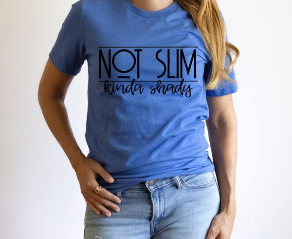 SCREEN PRINT - Not Slim | Kinda Shady | Mean Girl | Potty Mouth | Humorous | Snarky  |   Screen Print Transfer