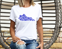 Kentucky Blue Paw Print Graphic Tee