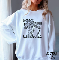 SCREEN PRINT - Good days start with Coffee and Jesus | Spiritual/Religious/Faith | Screen Print Transfer