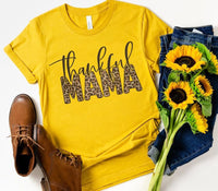 GRAPHIC TEE - Thankful Mama | Animal Print | Unisex Shirt | Short Sleeve | Graphic Tee | Unisex Tees | Fall | Thanksgiving