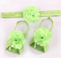 Flower Petal Sandals & Headband Set (RTS)