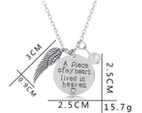 “A Piece Of My Heart Lives In Heaven” Necklace Pre-Order