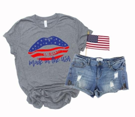 Made in the USA Kiss Graphic Tee