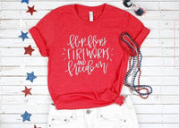 Flip Flops, Fireworks and Freedom Graphic Tee