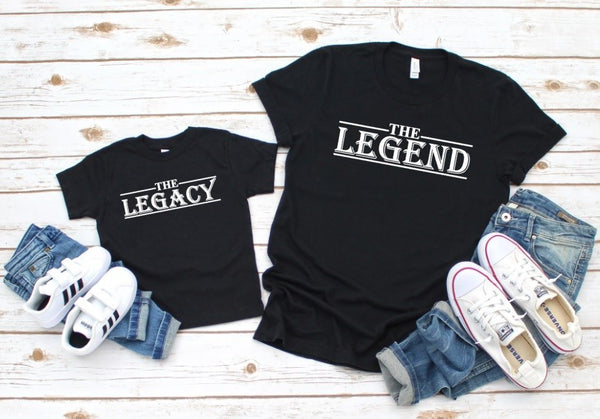 The Legacy, The Legend, Dad & Me Graphic Tee