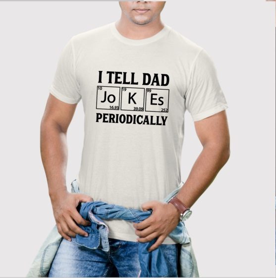 I Tell Dad Jokes (Periodic Elements Table) Screen Print