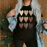 Multi Hearts Love Graphic Tee