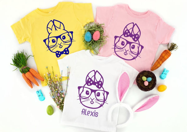 Glasses Bunny (Boy or Girl) Screen Print