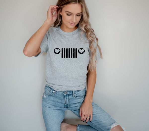 Jeep Heart Grill Graphic Tee