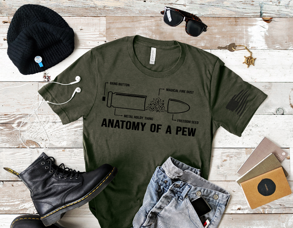 Anatomy of a Pew Graphic Tee