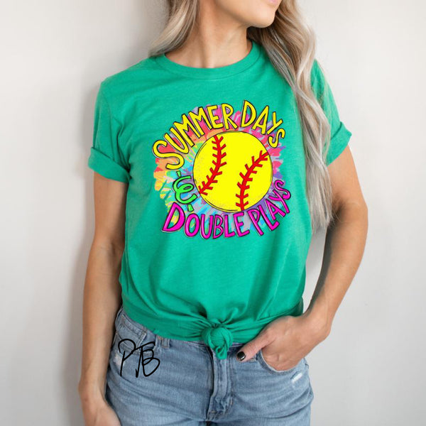 Double Plays & Summer Days (Softball) Graphic Tee