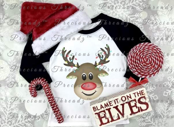 Boy Reindeer with Lights Graphic Tee