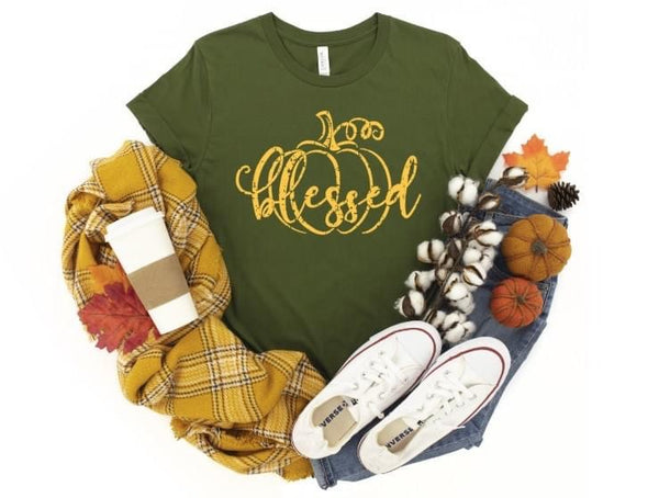 Blessed (Distressed Pumpkin) Graphic Tee