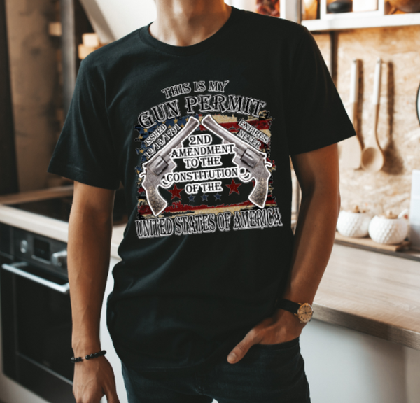 This is my gun permit, 2nd Amendment Graphic Tee