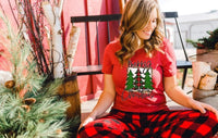 Merry Christmas Tree (Buffalo Plaid) Graphic Tee