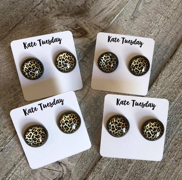 Cheetah Like Druzy Earrings (RTS)