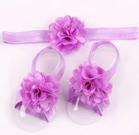 Flower Petal Sandals & Headband Set (RTS)