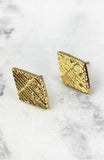 Gold Textured Earrings Earrings (RTS)