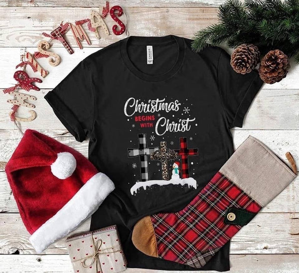 Christmas Begins with Christ Graphic Tee