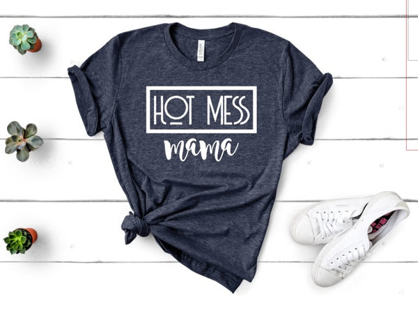 SCREEN PRINT - Hot Mess Mama | Snarky | Humorous | momlife | Screen Print Transfer