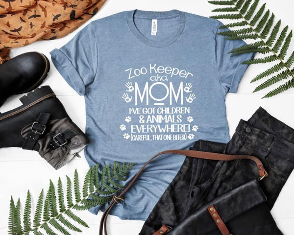 GRAPHIC TEE - Zookeeper A.K.A. Mom | Children and Animals | Everywhere | Momlife | Graphic Tee | Unisex Shirt