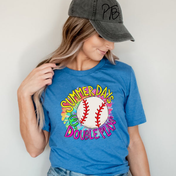 Double Plays & Summer Days (Baseball) Screen Print