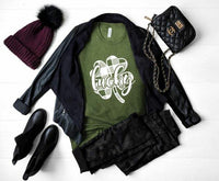 Lucky Plaid Shamrock Graphic Tee