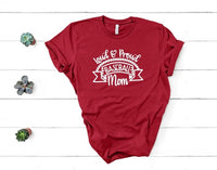 Loud & Proud Baseball Mom Graphic Tee