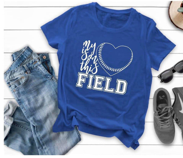 My Heart is on that Field Graphic Tee