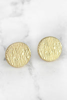 Gold Textured Earrings Earrings (RTS)