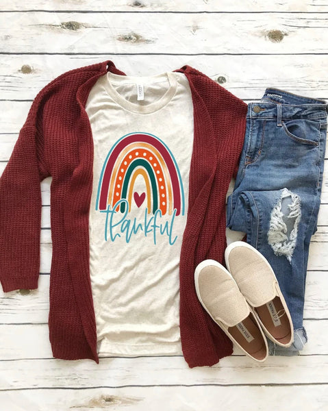 Thankful Rainbow Graphic Tee