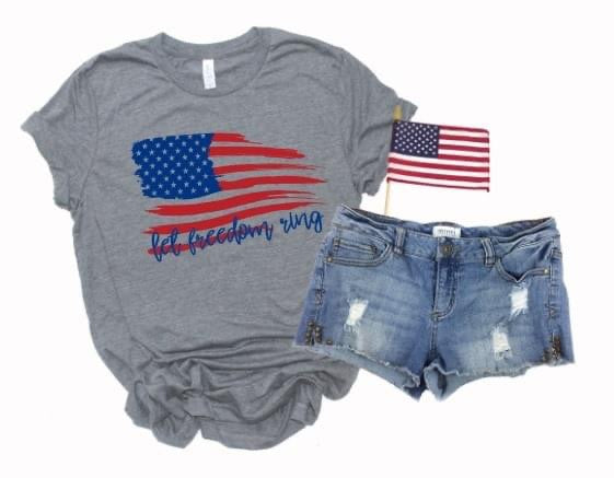 Let Freedom Ring Flag Screen Print