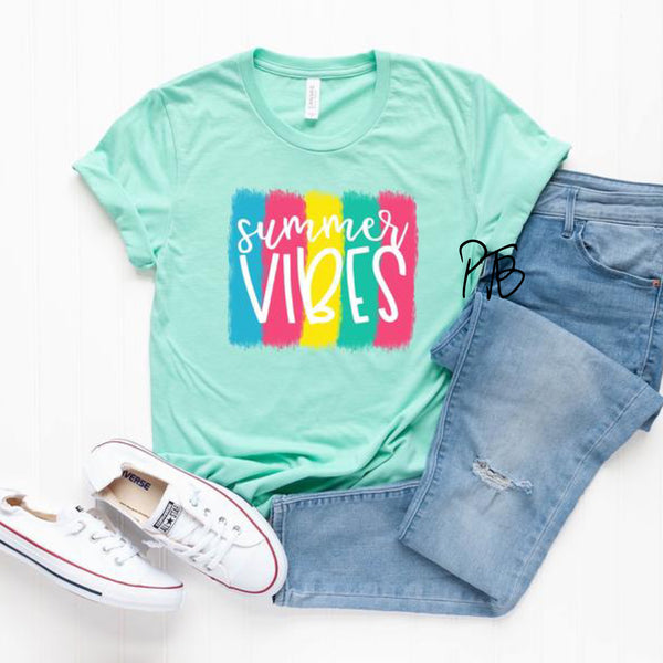 Summer Vibes Watercolor Screen Print