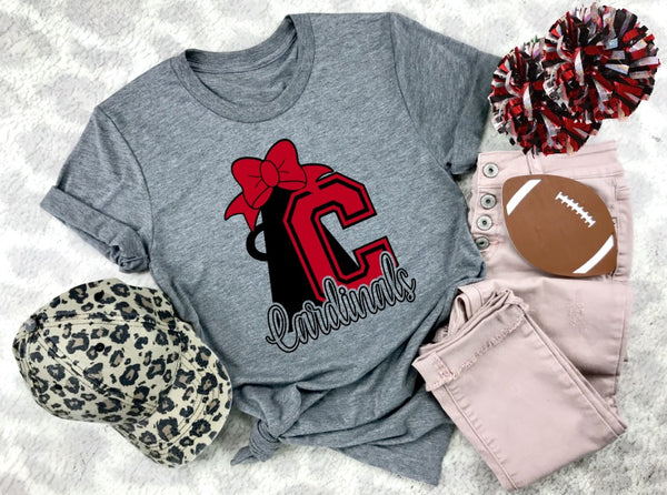 Cardinals Cheerleader Screen Print
