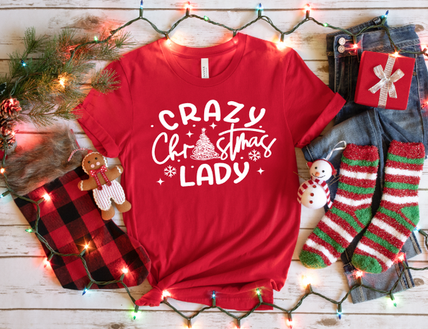 Crazy Christmas Lady Screen Print