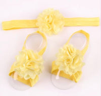 Flower Petal Sandals & Headband Set (RTS)