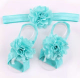 Flower Petal Sandals & Headband Set (RTS)