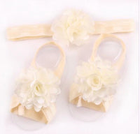 Flower Petal Sandals & Headband Set (RTS)